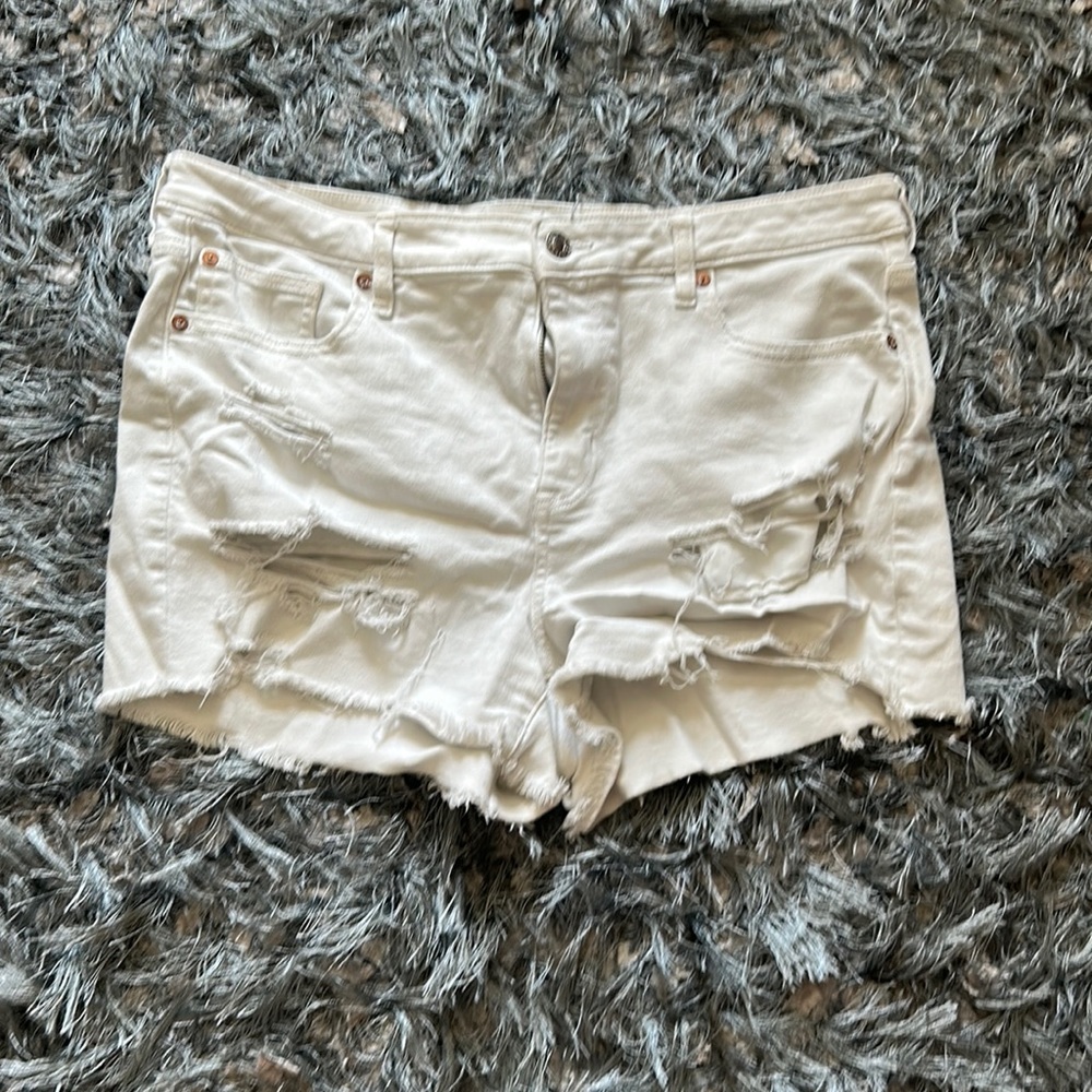 AEO hi-rise shortie jean shorts - Picture 1 of 5